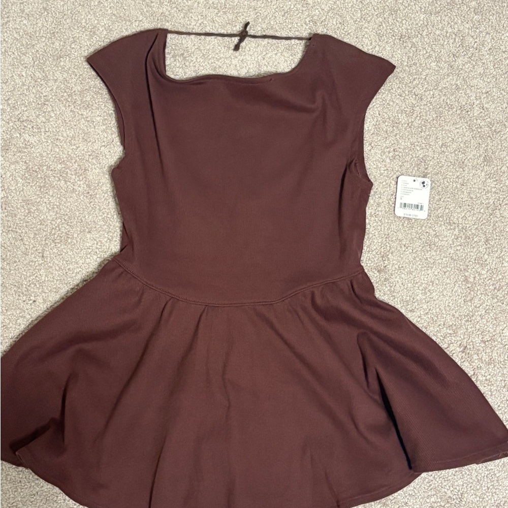 NWT Small Free People brown blouse
